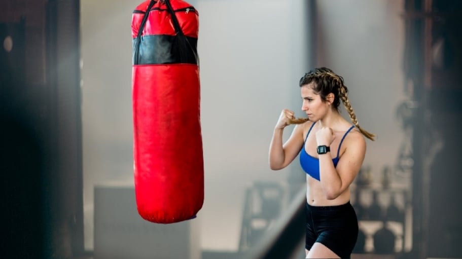  Punching bag workout at home for women