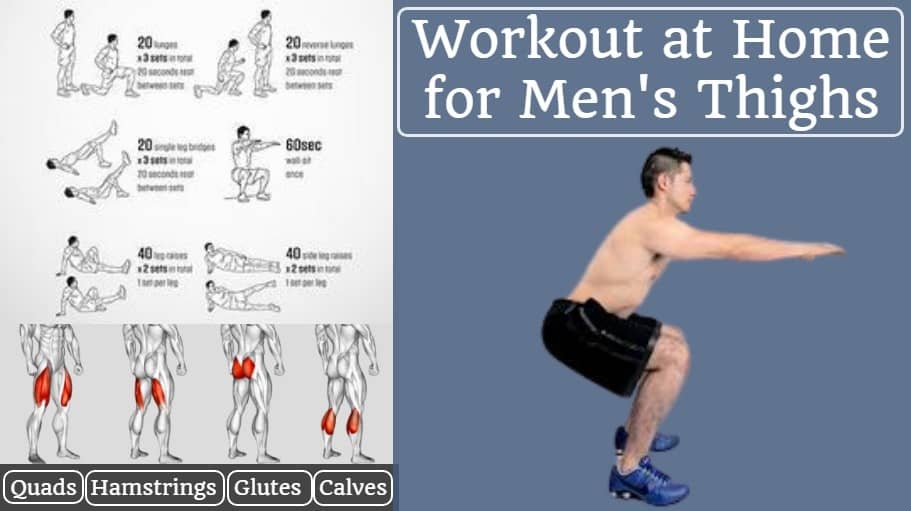 Workout at home for men's thighs