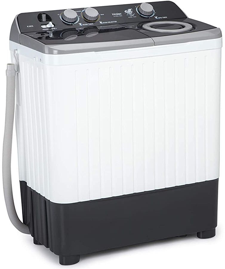 Haier 7 Kg Semi-Automatic Top Loading Washing Machine (HTW70-186S, Grey)