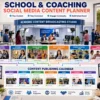 School & Coaching Social Media Content Planner